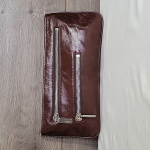 Hobo International Brown Leather Clutch Handbag